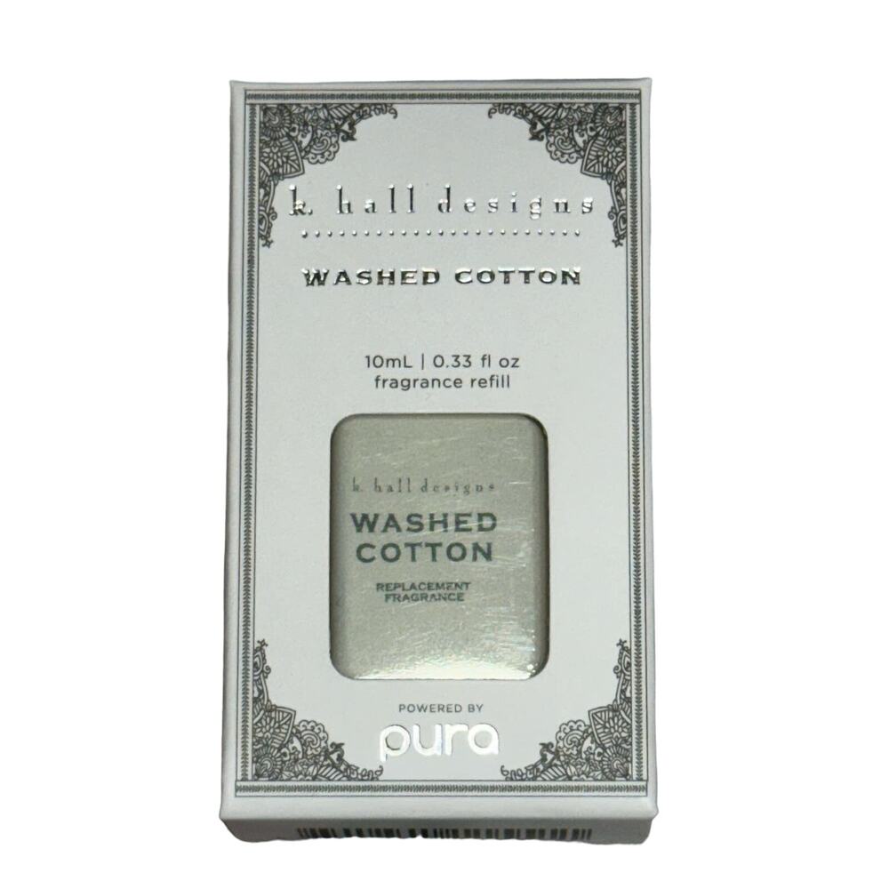 PURA Diffuser Refill NIB Washed Cotton by K.hall designs 0.33 fl oz